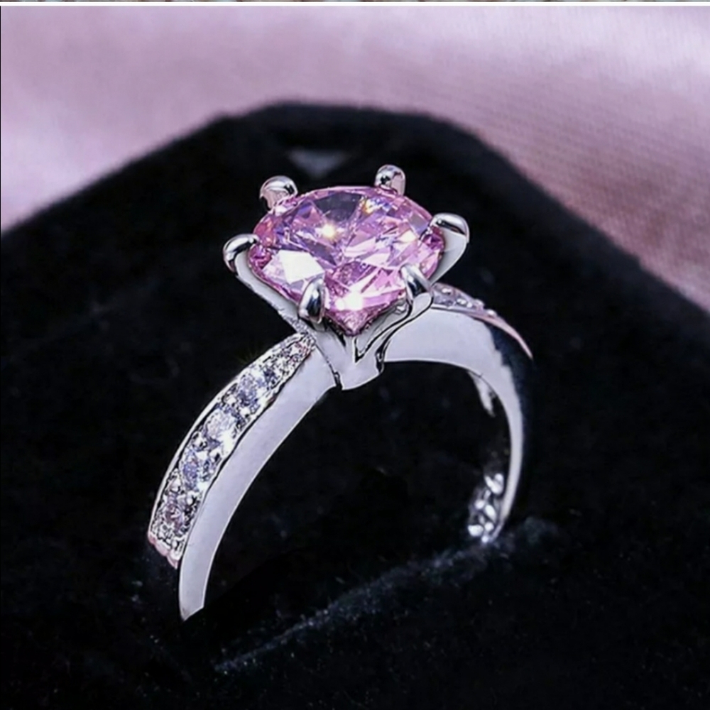 New Beautiful Pink Engagement/Wedding Ring - Picture 2 of 12